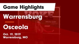 Warrensburg  vs Osceola  Game Highlights - Oct. 19, 2019