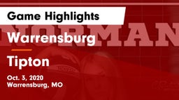 Warrensburg  vs Tipton  Game Highlights - Oct. 3, 2020