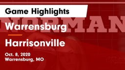 Warrensburg  vs Harrisonville  Game Highlights - Oct. 8, 2020