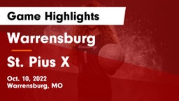 Warrensburg  vs St. Pius X  Game Highlights - Oct. 10, 2022