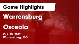 Warrensburg  vs Osceola  Game Highlights - Oct. 15, 2022