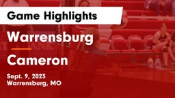 Warrensburg  vs Cameron  Game Highlights - Sept. 9, 2023