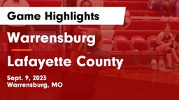 Warrensburg  vs Lafayette County  Game Highlights - Sept. 9, 2023