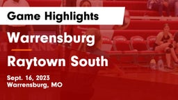 Warrensburg  vs Raytown South  Game Highlights - Sept. 16, 2023