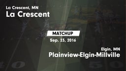 Matchup: La Crescent High vs. Plainview-Elgin-Millville  2015