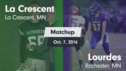 Matchup: La Crescent High vs. Lourdes  2016
