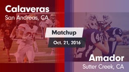 Matchup: Calaveras High vs. Amador  2016