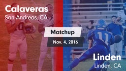 Matchup: Calaveras High vs. Linden  2016