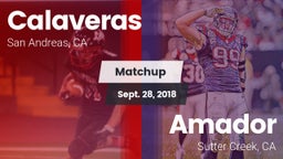 Matchup: Calaveras High vs. Amador  2018