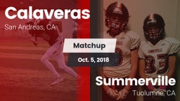 Matchup: Calaveras High vs. Summerville  2018