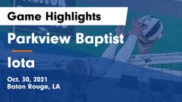Parkview Baptist  vs Iota Game Highlights - Oct. 30, 2021