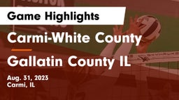 Carmi-White County  vs Gallatin County IL Game Highlights - Aug. 31, 2023