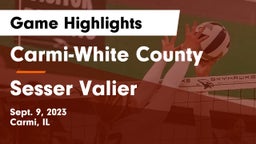 Carmi-White County  vs Sesser Valier Game Highlights - Sept. 9, 2023
