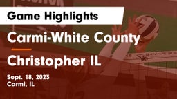 Carmi-White County  vs Christopher IL Game Highlights - Sept. 18, 2023