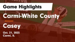 Carmi-White County  vs Casey Game Highlights - Oct. 21, 2023