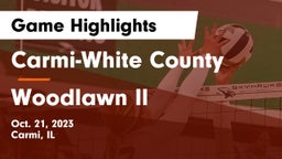 Carmi-White County  vs Woodlawn Il Game Highlights - Oct. 21, 2023