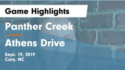 Panther Creek  vs Athens Drive  Game Highlights - Sept. 19, 2019