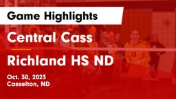 Central Cass  vs Richland HS ND Game Highlights - Oct. 30, 2023