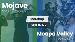 Matchup: Mojave  vs. Moapa Valley  2017