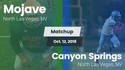 Matchup: Mojave  vs. Canyon Springs  2018