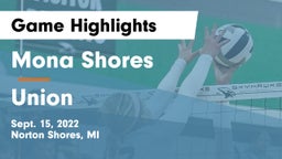 Mona Shores  vs Union  Game Highlights - Sept. 15, 2022