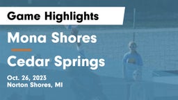 Mona Shores  vs Cedar Springs  Game Highlights - Oct. 26, 2023
