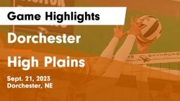 Dorchester  vs High Plains  Game Highlights - Sept. 21, 2023