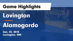 Lovington  vs Alamogordo  Game Highlights - Jan. 23, 2018