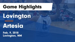 Lovington  vs Artesia  Game Highlights - Feb. 9, 2018