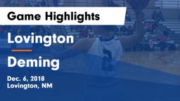 Lovington  vs Deming  Game Highlights - Dec. 6, 2018