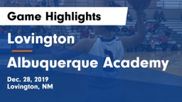 Lovington  vs Albuquerque Academy  Game Highlights - Dec. 28, 2019