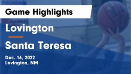 Lovington  vs Santa Teresa  Game Highlights - Dec. 16, 2022