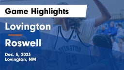 Lovington  vs Roswell  Game Highlights - Dec. 5, 2023