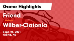 Friend  vs Wilber-Clatonia  Game Highlights - Sept. 26, 2021