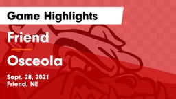 Friend  vs Osceola  Game Highlights - Sept. 28, 2021