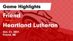 Friend  vs Heartland Lutheran  Game Highlights - Oct. 21, 2021