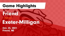 Friend  vs Exeter-Milligan  Game Highlights - Oct. 25, 2021