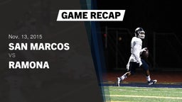 Recap: San Marcos  vs. Ramona  2015