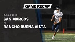 Recap: San Marcos  vs. Rancho Buena Vista  2015