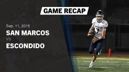 Recap: San Marcos  vs. Escondido  2015