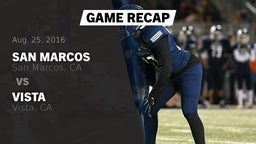 Recap: San Marcos  vs. Vista  2016
