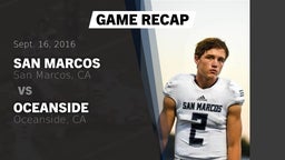 Recap: San Marcos  vs. Oceanside  2016