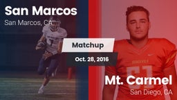 Matchup: San Marcos High vs. Mt. Carmel  2016