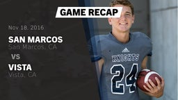 Recap: San Marcos  vs. Vista  2016