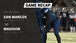 Recap: San Marcos  vs. Madison  2016