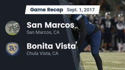 Recap: San Marcos  vs. Bonita Vista  2017