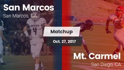 Matchup: San Marcos High vs. Mt. Carmel  2017