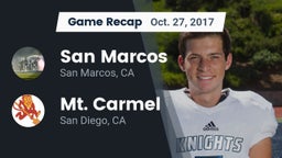 Recap: San Marcos  vs. Mt. Carmel  2017