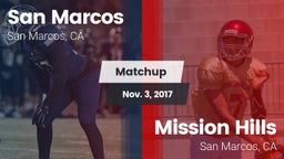 Matchup: San Marcos High vs. Mission Hills  2017