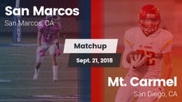 Matchup: San Marcos High vs. Mt. Carmel  2018